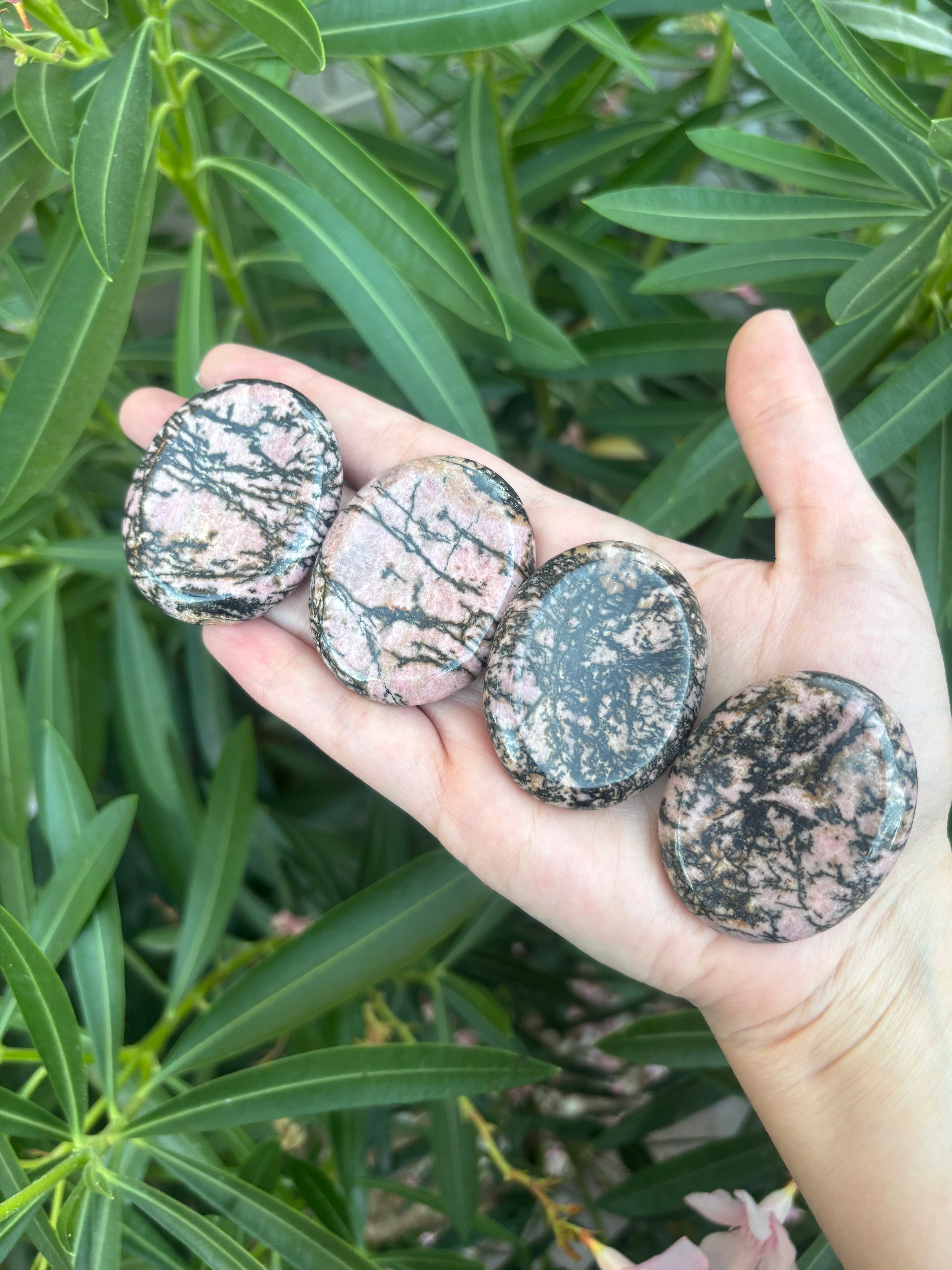 Rhodolite Worry Stone