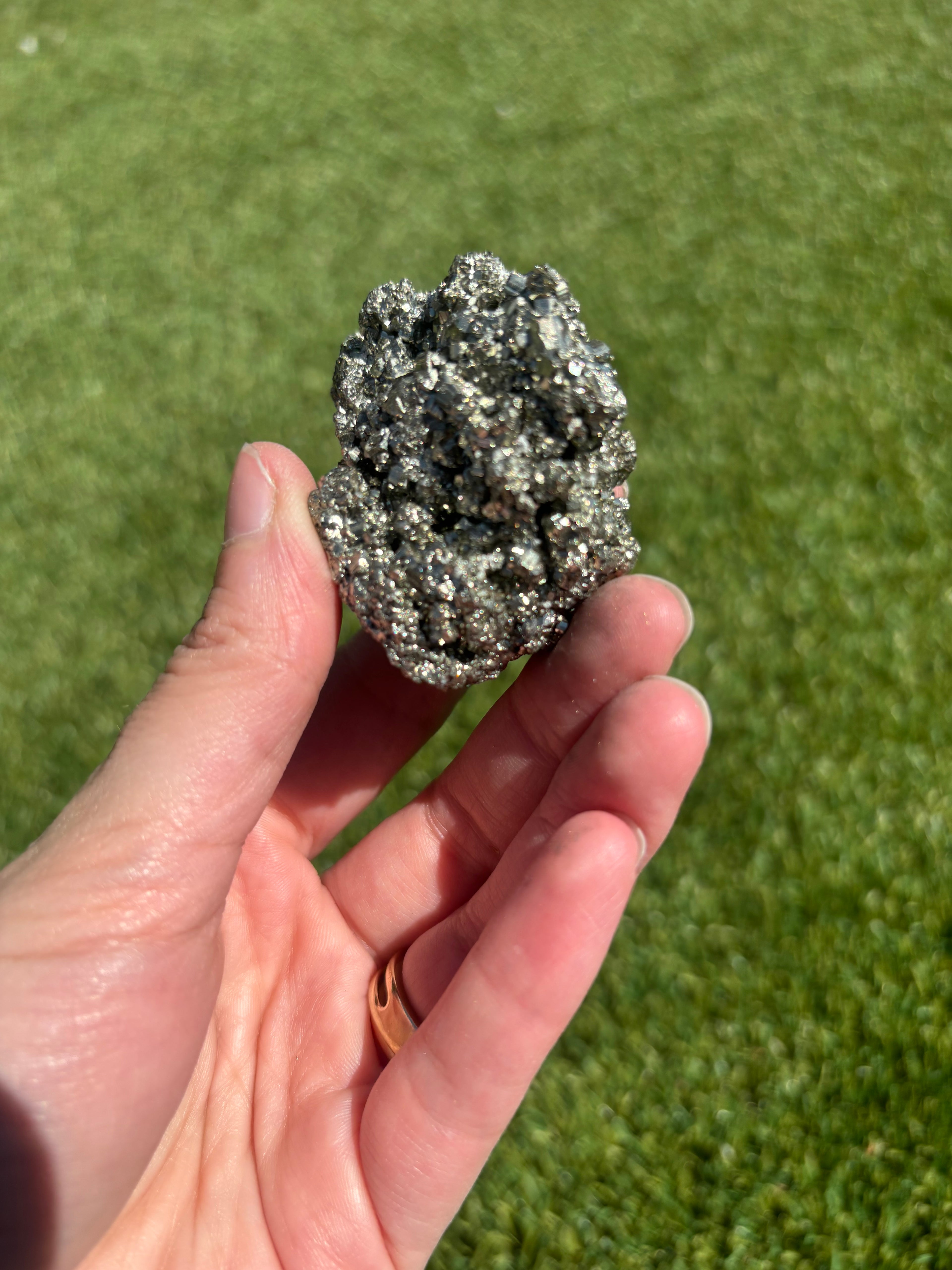 Pyrite Cluster, One of a Kind,- P2