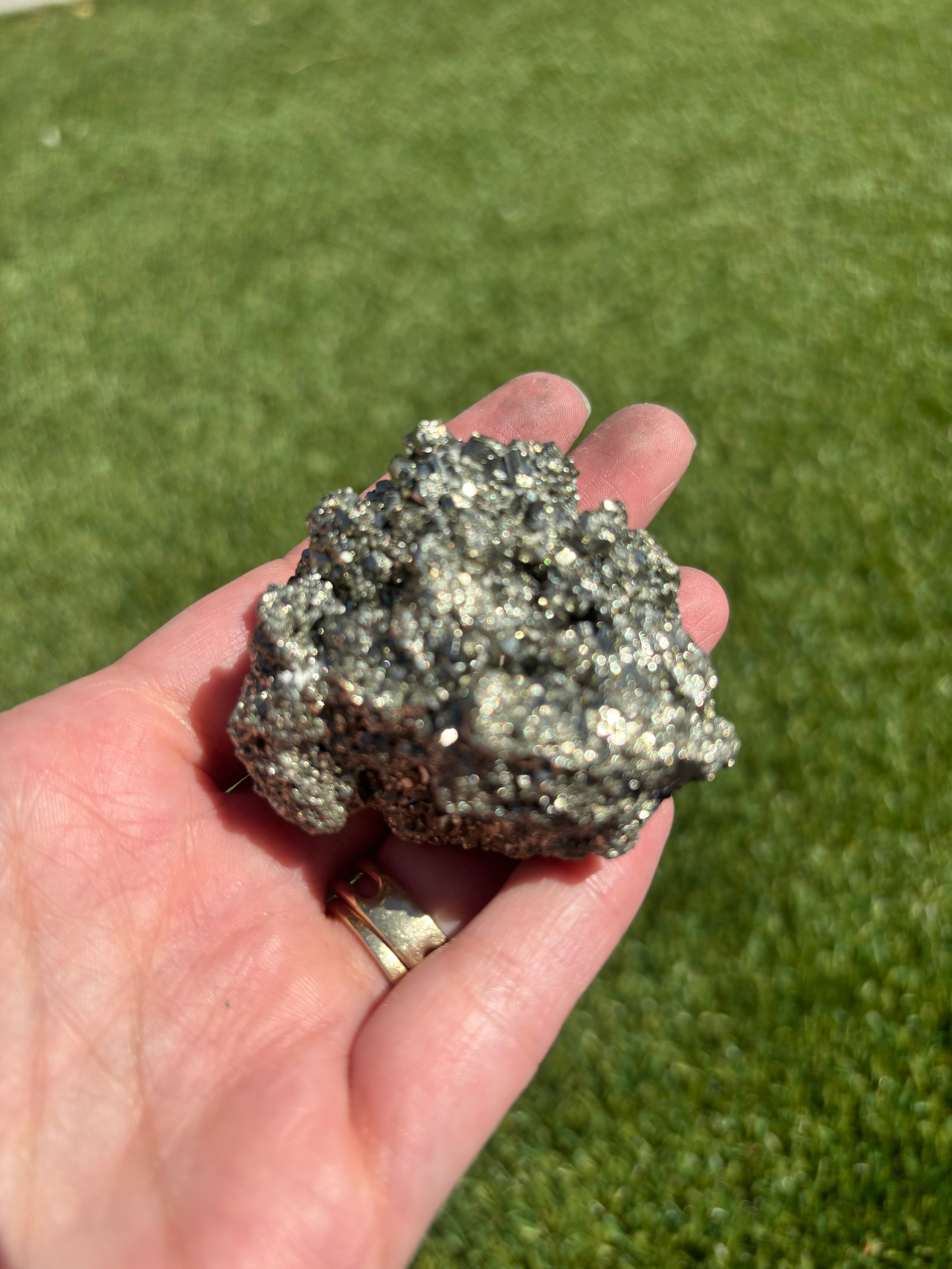 Pyrite Cluster, One of a Kind,- P2