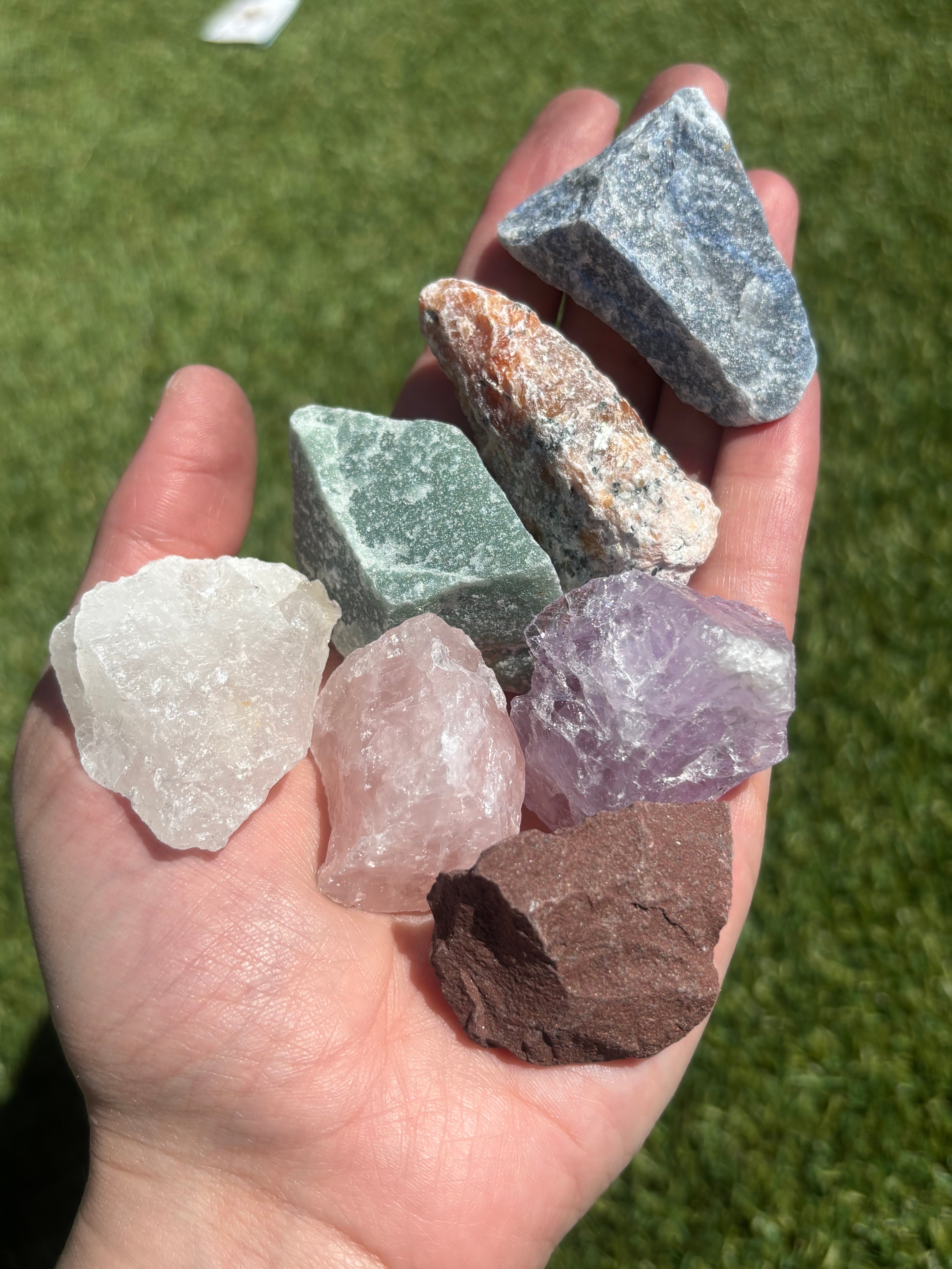 Chakra Raw Crystal Set