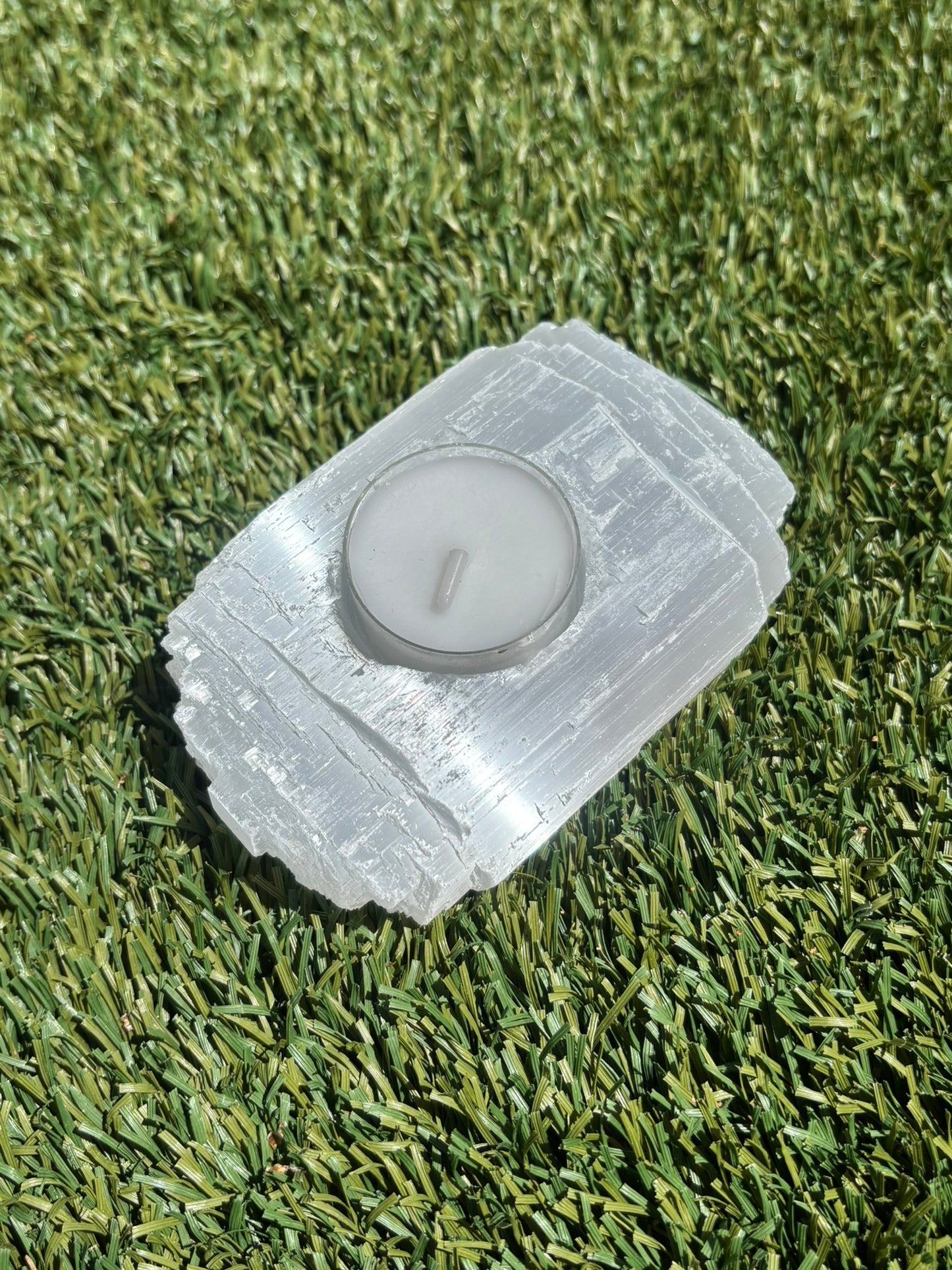 Reset and Restore Crystal Set with Selenite Candle Holder