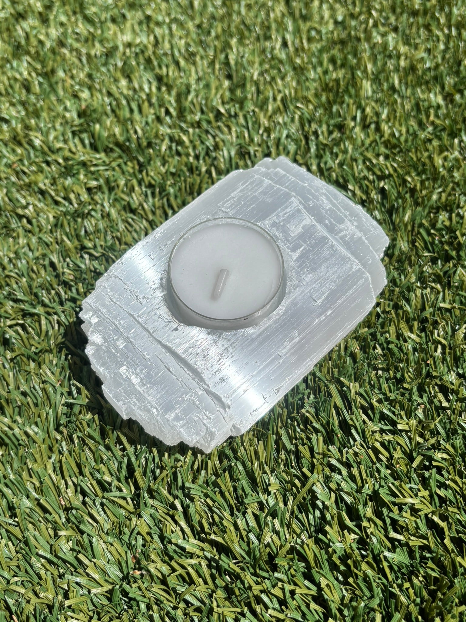 Reset and Restore Crystal Set with Selenite Candle Holder