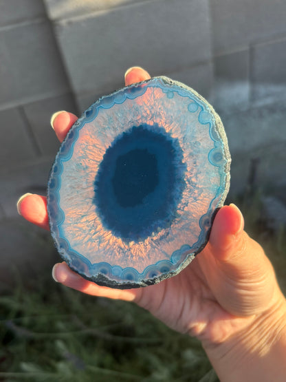 Blue Agate Translucent Slice