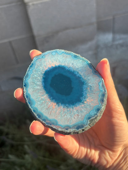 Blue Agate Translucent Slice