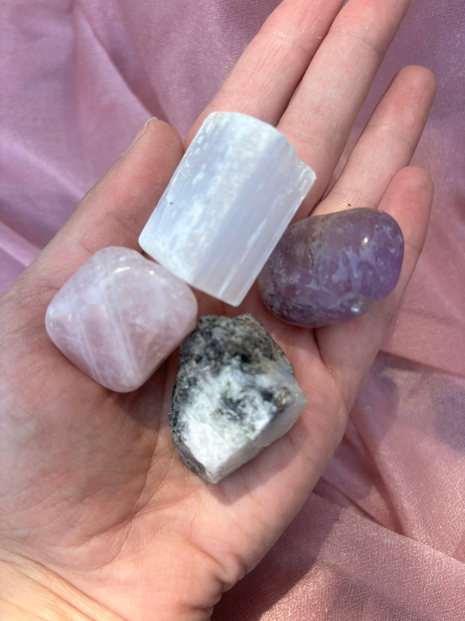 Calm Companion Kit - Amethyst, Moonstone, Rose Quartz, Selenite