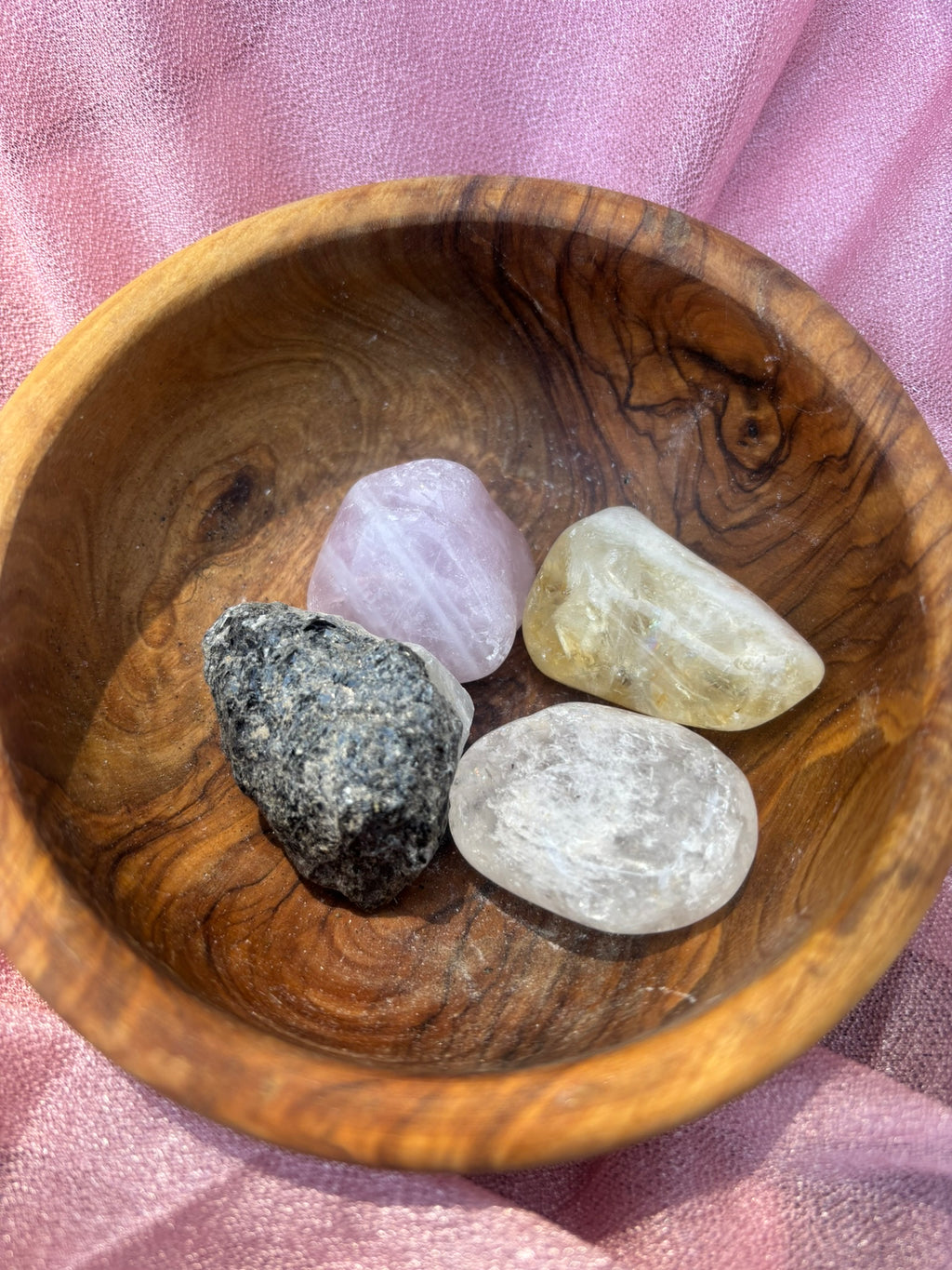 Love & Light Crystal Kit - Rose Quartz, Moonstone, Citrine, Clear Quartz