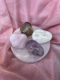 The Companion Crystal Starter Kit (The Beginner Set) - Rose Quartz, Smoky Quartz, Amethyst, and Clear Quartz
