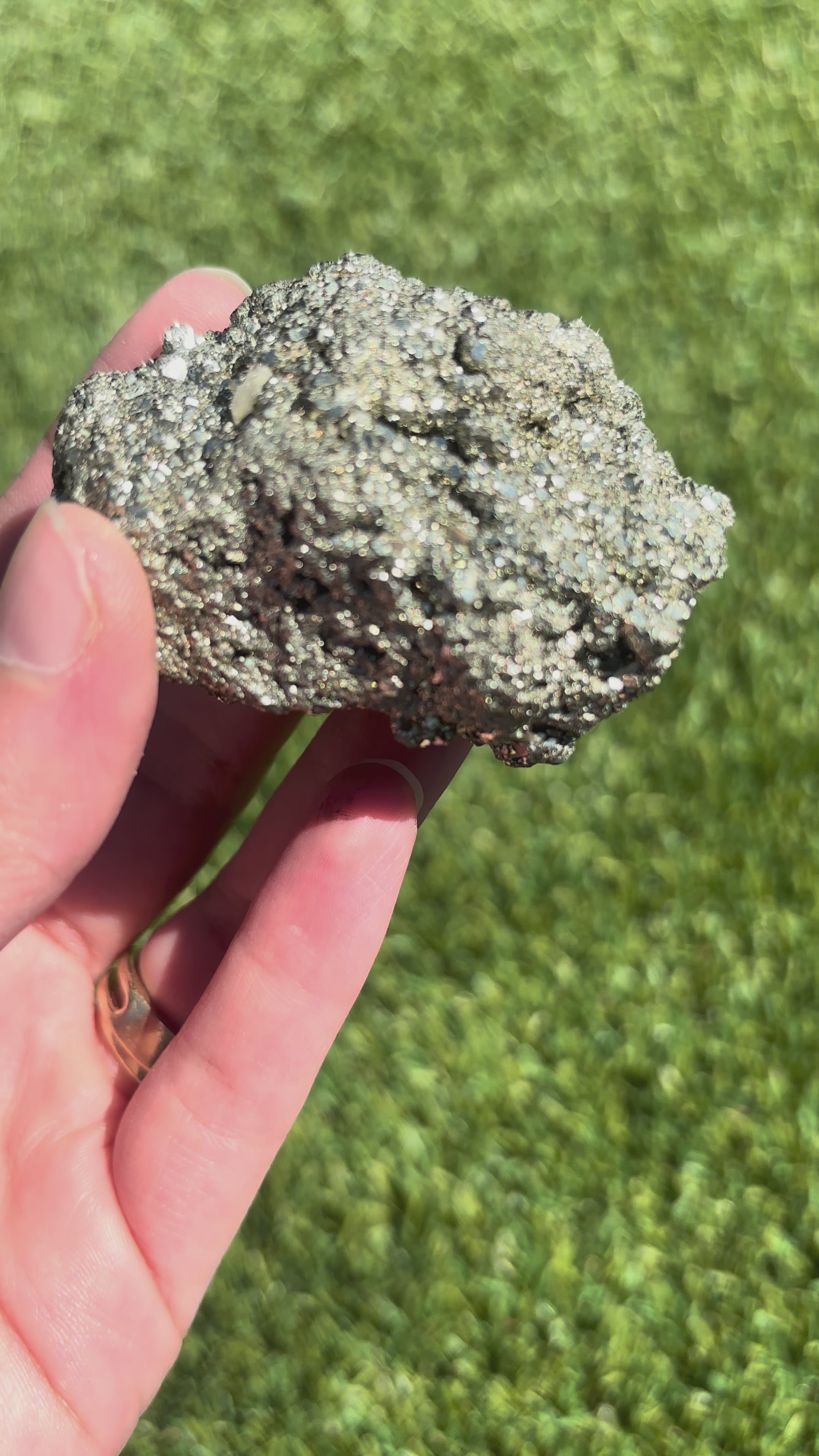 Pyrite Cluster with Calcite, One of a Kind,- P1