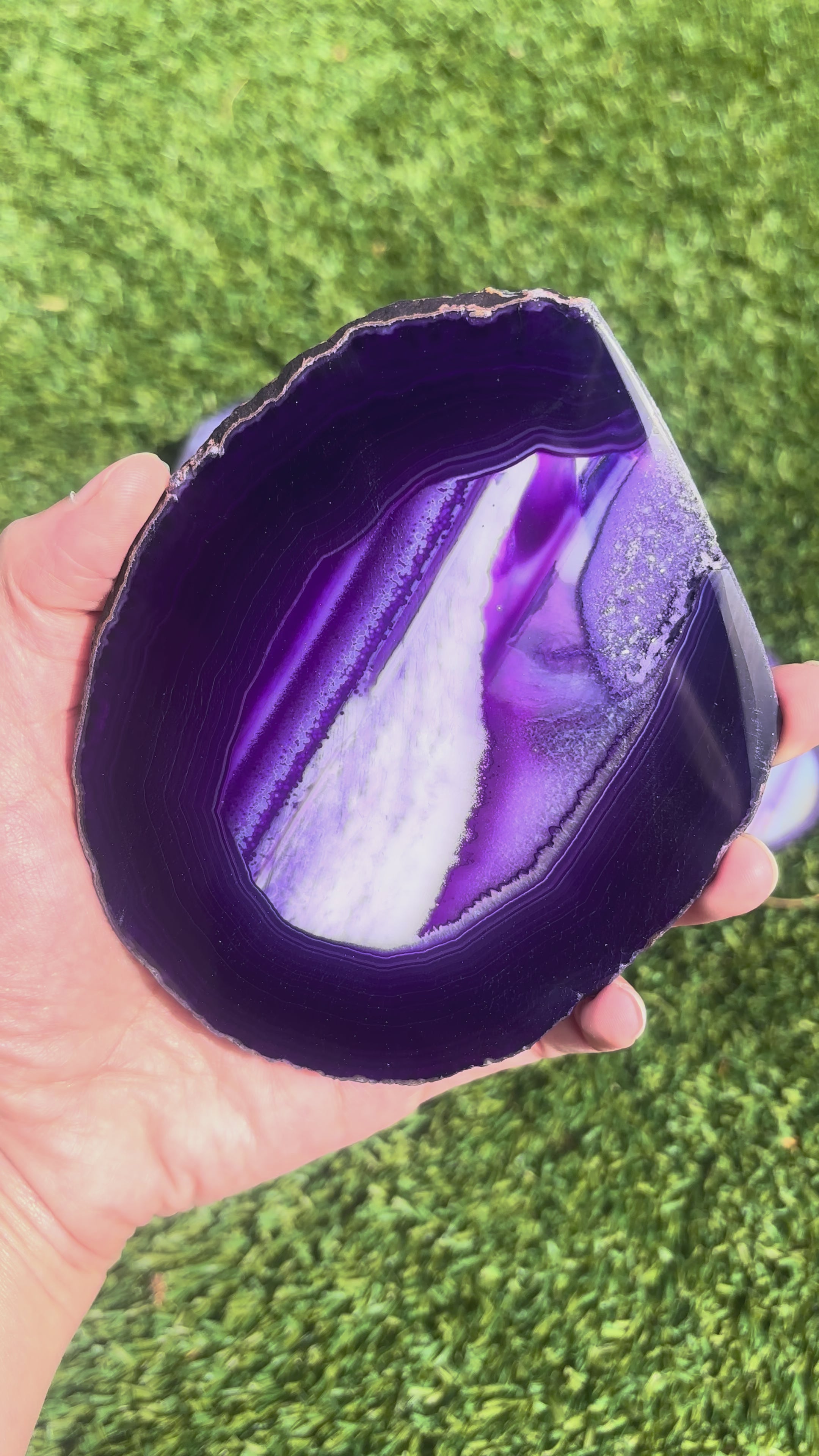 Purple Duzy Agate Slice
