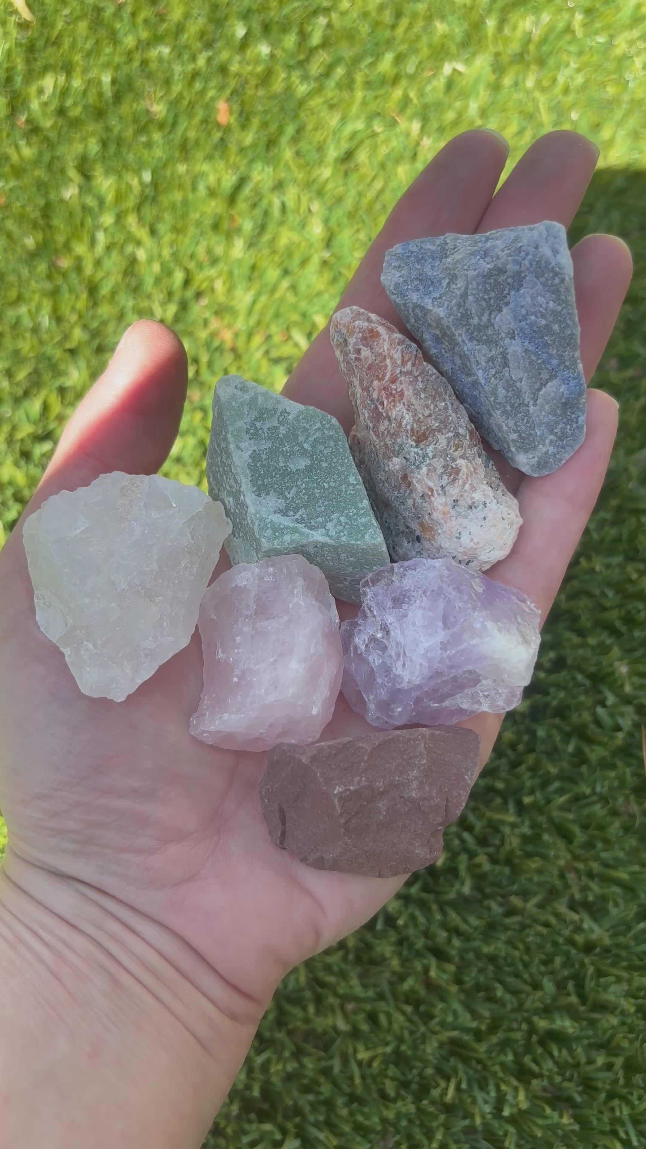 Chakra Raw Crystal Set