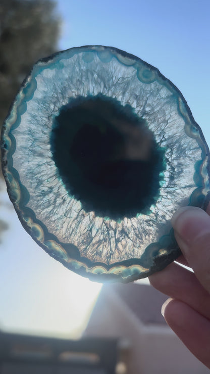 Blue Agate Translucent Slice