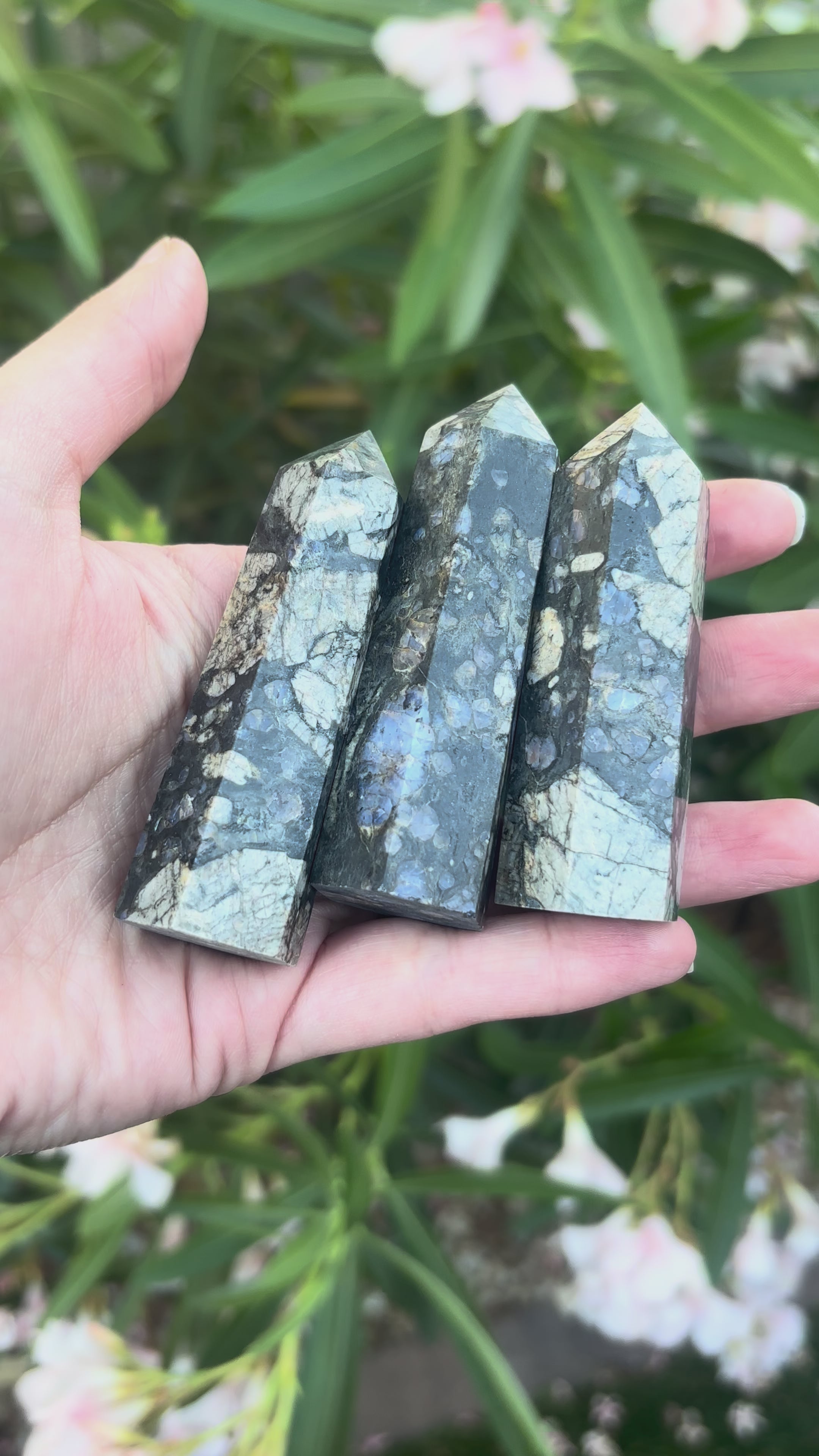 Llanite Crystal Tower Point - Que Sera Stone